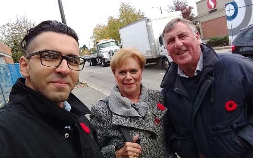 Amir Taghina with Linda and Wayne Taylor.