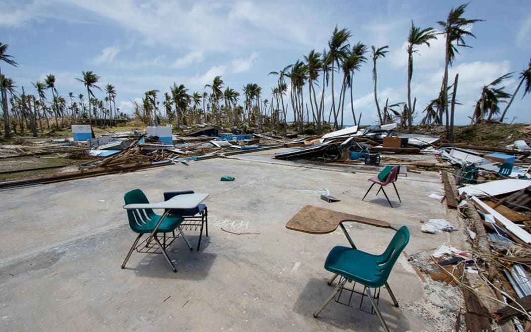 Damage caused by Typhoon Maysak in Ulithi, Yap, Federated States of Micronesia