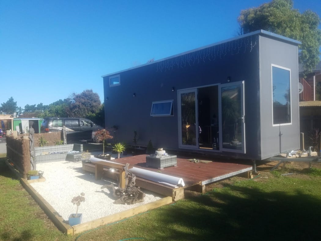 Mr Dall's tiny house is on wheels and can be towed.