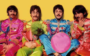 The alternative gatefold sleeve for the Beatles Sgt. Peppers Lonely Hearts Club Band.