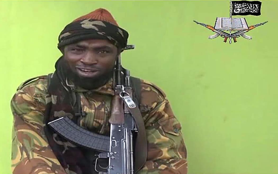 A screengrab from the video released by Boko Haram shows a man claiming to be its leader Abubakar Shekau.