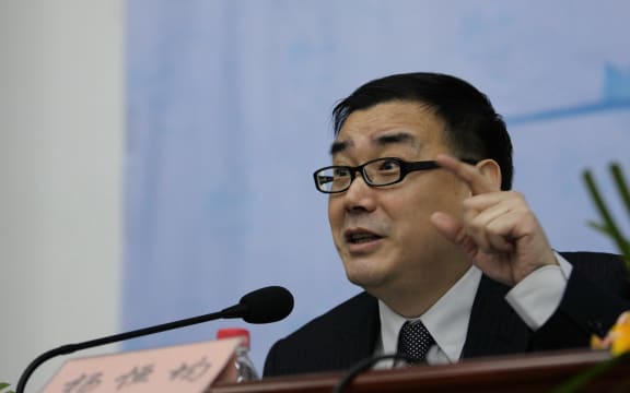Chinese-Australian writer Yang Hengjun attends a lecture at Beijing Institute of Technology in Beijing, China, 18 November 2010.
