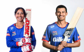Samoa and Auckland cricketers Regina Lili'i and Sean Solia.