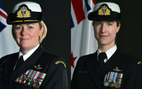 Commander Lisa Hunn, left, and Lieutenant Commander Lorna Gray.