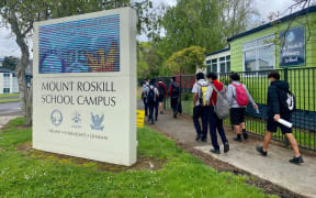 Senior pupils return to Mount Roskill Grammar School after ten weeks in lockdown.