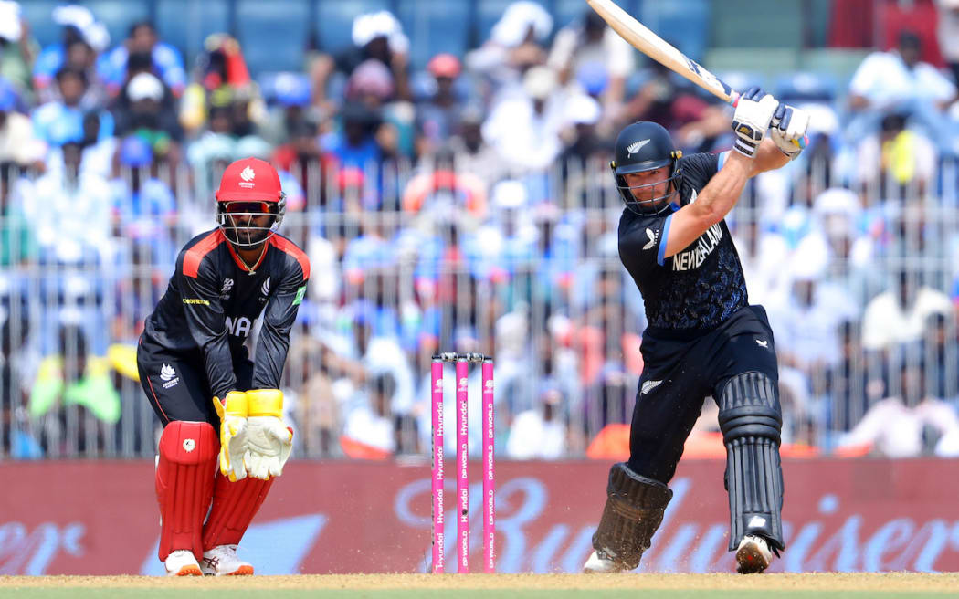 Glenn Philips New Zealand Blackcaps v Canada, ICC Men’s T20 World Cup cricket match at MA Chidambaram Stadium, Chennai, India on Tuesday 17 February 2026. 
© Photo: Kushal Doshi / Photosport