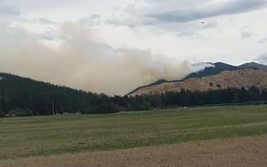 A fire in a commercial pine forest plantation to the south of the Wairau Valley township in Marlborough, on 10 December 2015.
