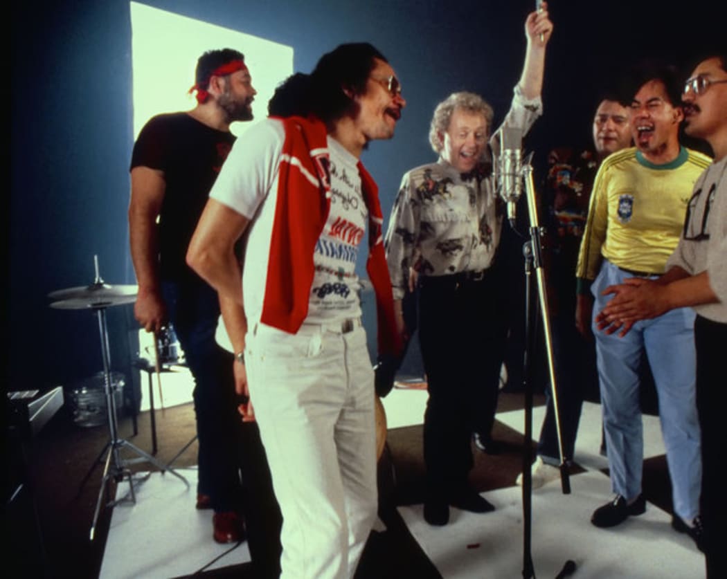 Still from Slice of Heaven video - Herbs and Dave Dobbyn