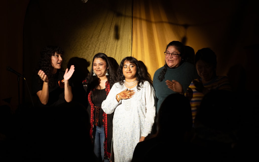 Asian performers who graduated from the Pan-Asian Comedy School Aotearoa performed stand-up sets in Auckland.