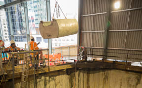 City Rail Link: works at corner of Albert and Victoria Street.