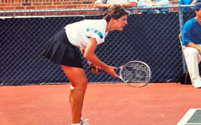 New Zealand tennis player Belinda Cordwell in action