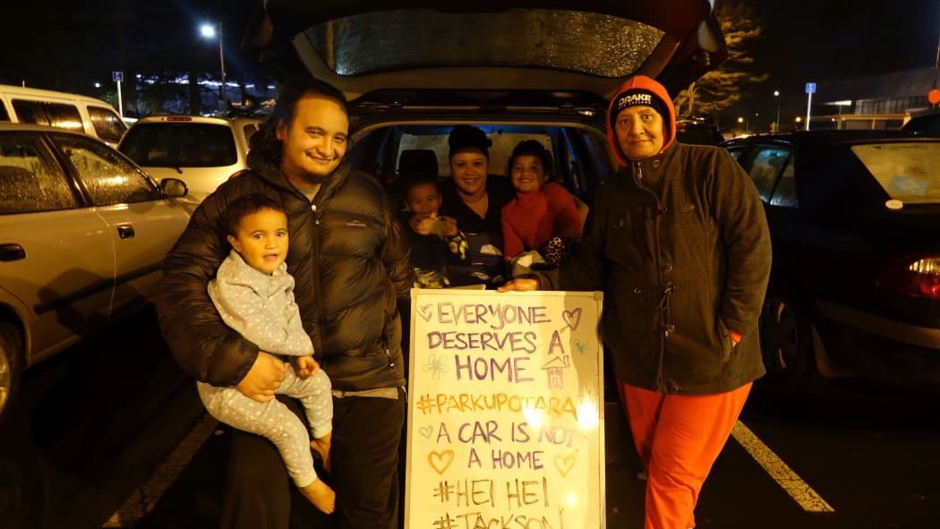 Entire families joined the Park Up for Homes event in Ōtara's town centre on Saturday night, organised by members of the community and staff at Manukau Institute of Technology.