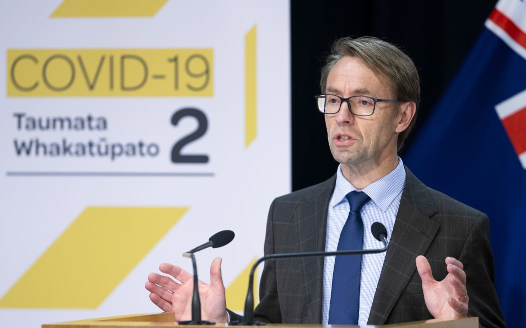 WELLINGTON, NEW ZEALAND - MAY 19: Director-General of Health Dr Ashley Bloomfield speaks to media during a press conference at Parliament on May 19, 2020 in Wellington, New Zealand.