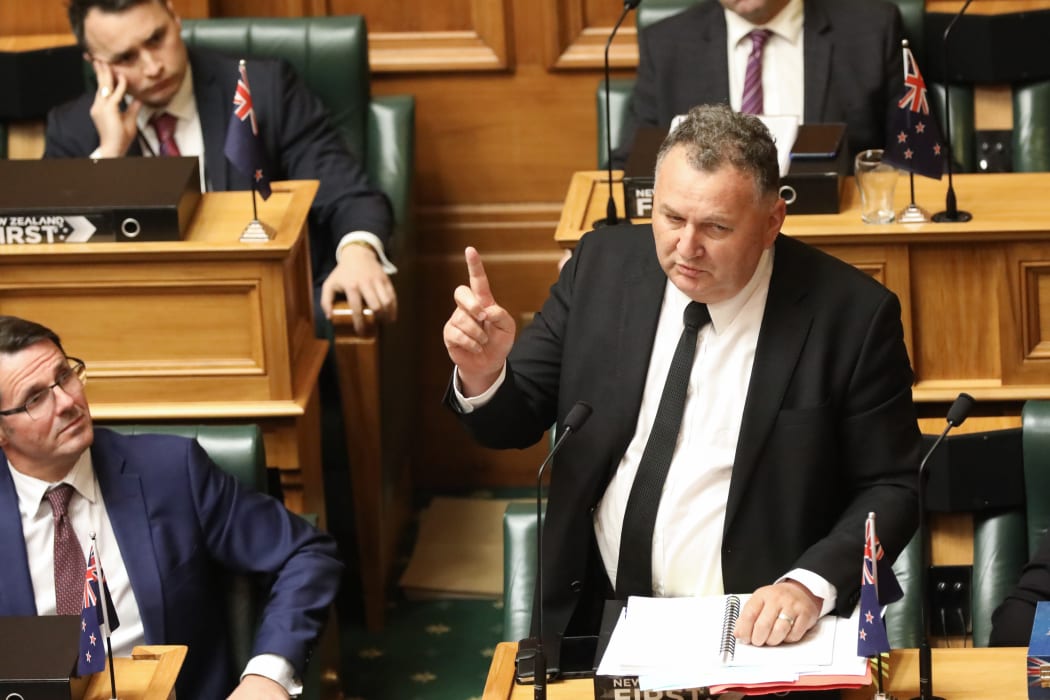 New Zealand First MP Shane Jones in the House