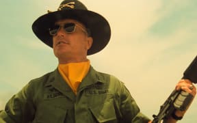 Apocalypse Now 
Year : 1979 USA
Director : Francis Ford Coppola
Robert Duvall 
Palme d'or of the 1979 Cannes Film Festival.
It is forbidden to reproduce the photograph out of context of the promotion of the film. It must be credited to the Film Company and/or the photographer assigned by or authorized by/allowed on the set by the Film Company. Restricted to Editorial Use. Photo12 does not grant publicity rights of the persons represented. (Photo by Zoetrope Films / Photo12 via AFP)