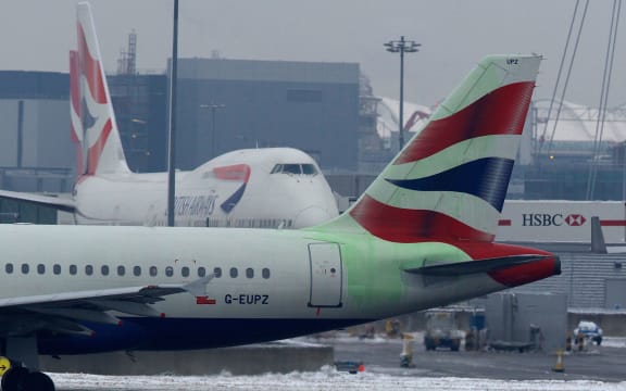 British Airways planes at Heathrow airport in London.