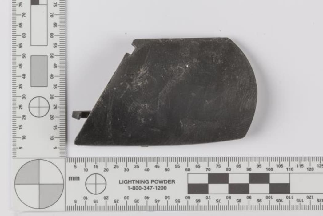 A car part found by police at the scene.