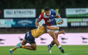 Moana Pasifika's Solomon Alaimalo. Super Rugby Pacific match - Moana Pasifika v Western Force at the Navigation Homes
Stadium, Pukekohe, 27th February 2026. Copyright photo: Shane Wenzlick / www.photosport.nz