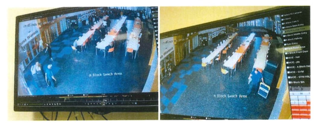 CCTV screenshots show the Cambro boxes containing meals being delivered on the morning of 1 December and collected that afternoon. 