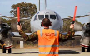 The New Zealand Orion preparing to take off.