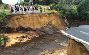 Washout on State Highway 1.