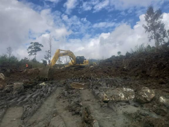 Construction of Porgera bypass July 2024.