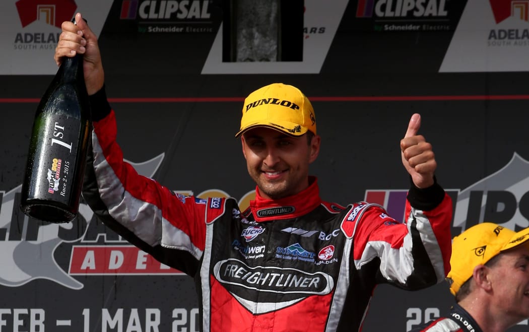 The New Zealand driver Fabian Coulthard (Freightliner Racing Holden) winner of Race 2. 2015 Clipsal 500 Adelaide.