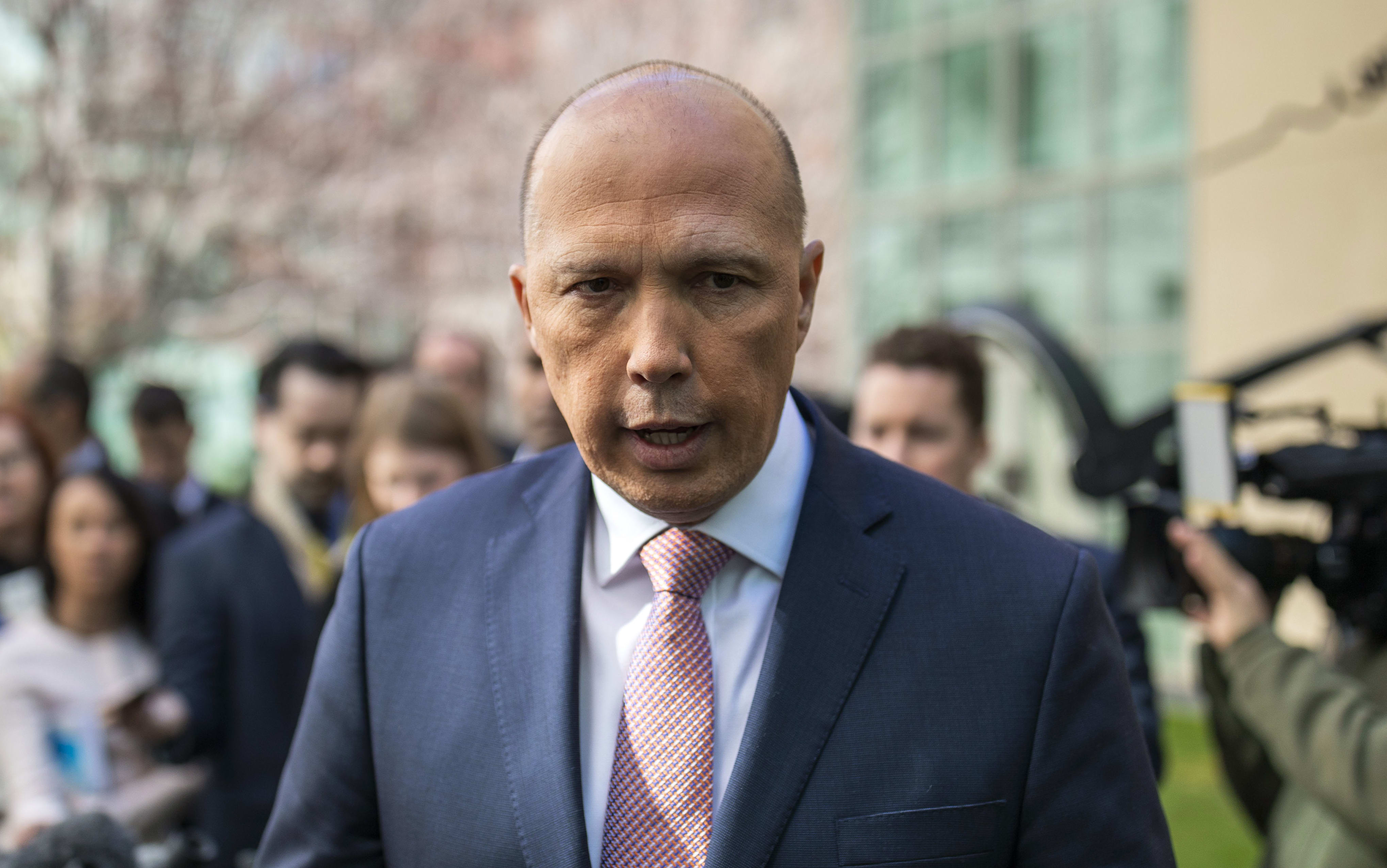 Australia's Home Affairs Minister Peter Dutton.
