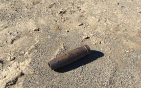 Police say the projectile was a 3.7 inch high explosive anti-aircraft shell.