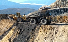 Machinery at work on the Stockton Plateau mining site. A submitter to the Te Tai o Poutini Plan has questioned the extent of the Buller Coal Zone which encompasses the Stockton site but also extends down into the coastal township of Ngākawau where it impacts residences.