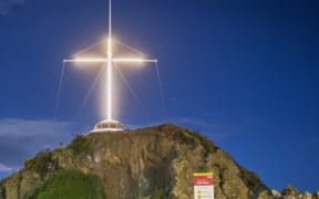 The mast on Tuawera Cave Rock.