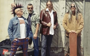 Rock band Tool, consisting of Danny Carey (drums), Justin Chancellor (bass), Adam Jones (guitar) and Maynard James Keenan (vocals).