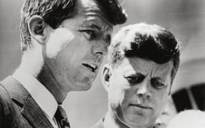 JFK and Robert Kennedy. Photograph. 1963. (Photo by Austrian Archives (S) / IMAGNO / APA-PictureDesk via AFP)