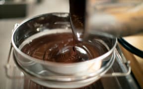 The Foundry chocolate pour.