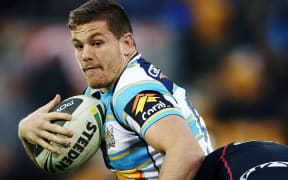 Paul Carter of the Gold Coast Titans in action.
