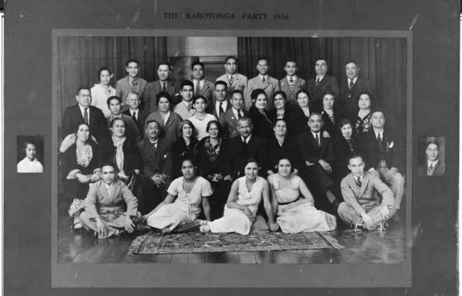 Rarotongan politicians, chiefs and their wives visiting New Zealand in 1934