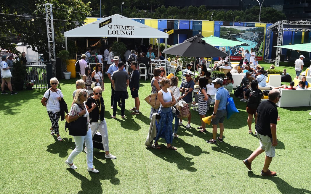 Fans during Finals day of the 2023 Womens's ASB Classic. ASB Tennis Centre, Auckland, New Zealand.
