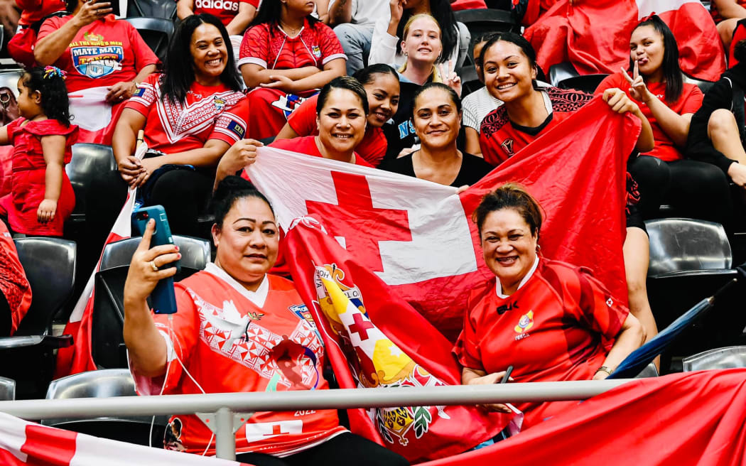 Tongan netball fans showed up to support their team in Sydney.