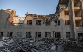 Destruction from a missile attack is seen in Bakhmut City in the Donbas region, Ukraine, 3 July 2022 as Russia-Ukraine war continues.