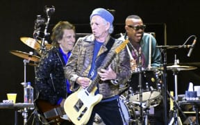 Rolling Stones at start of new tour - at a concert in Madrid, Spain
