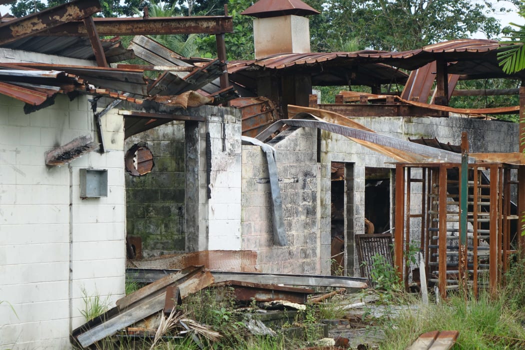 A facility at Papua New Guinea's University of Technology in Lae which was damaged by unrest around student protests in 2016