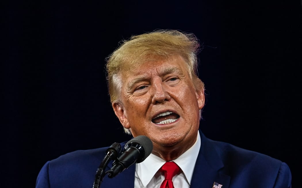 Former US President Donald Trump speaks at the Conservative Political Action Conference 2022 in Orlando, Florida, on 26 February, 2022.