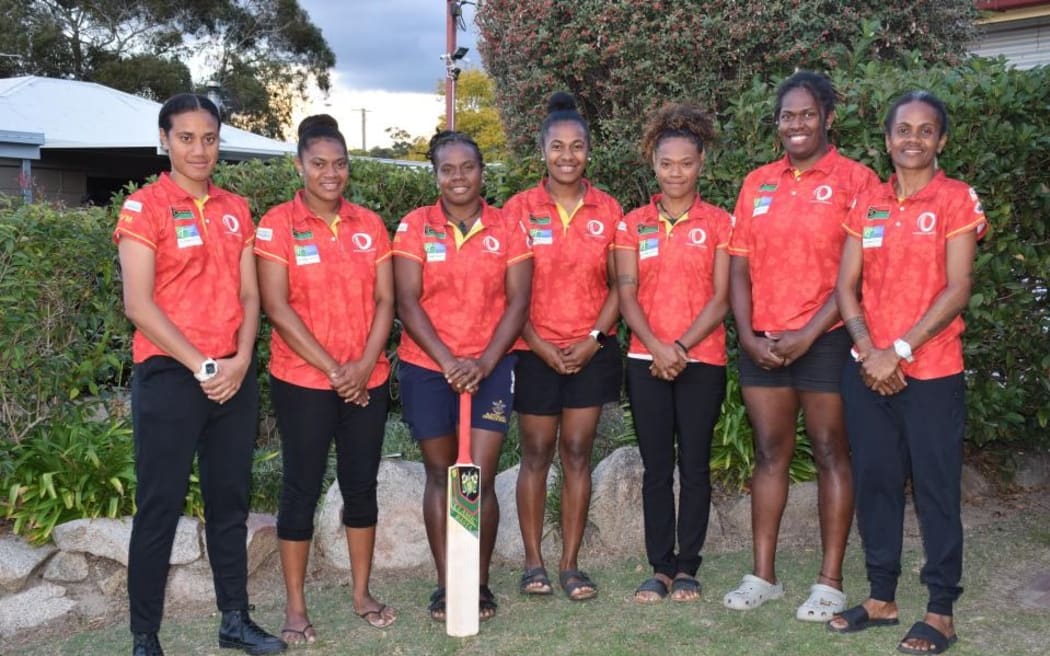 Members of the Vanuatu national women's cricket team working with Icomply in Brisbane, Australia. Photo: Icomply