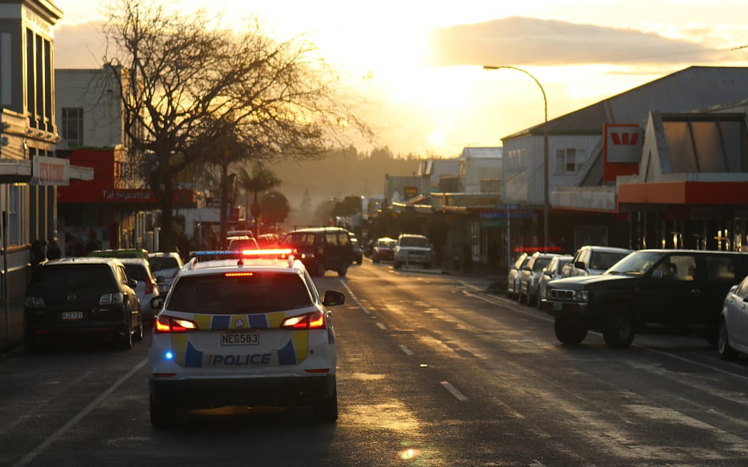 Early morning scene on Broadway, Kaikohe's main street.
