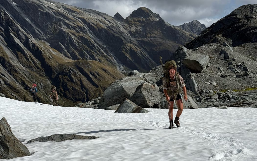 A member of the expedition team on the trip to the Pole of Inaccessibility.