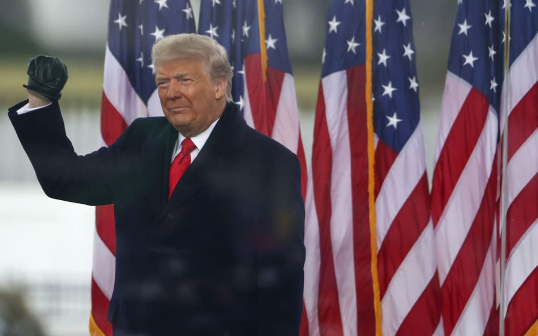 WASHINGTON, DC - JANUARY 06: President Donald Trump arrives at the "Stop The Steal" Rally on January 06, 2021 in Washington, DC.