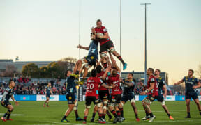 Luke Romano. Crusaders vs. Highlanders. Super Rugby Aotearoa. Orangetheory Stadium, Christchurch, New Zealand, Sunday 9 August 2020. Â© Copyright image by Martin Hunter / www.photosport.nzn