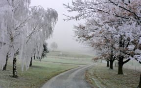 It was a harsh start to winter at the Niwa research station in Lauder this morning.