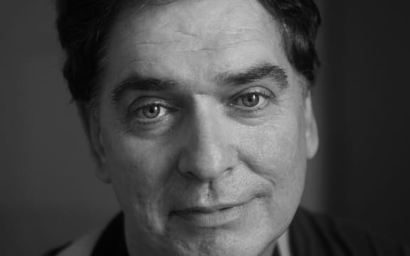Andrew Stopps in the hospital, just weeks after his life-altering stroke.