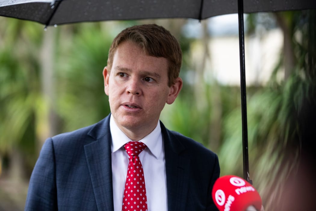 Chris Hipkins at a Covid-19 media briefing in Auckland on 14/7/2020